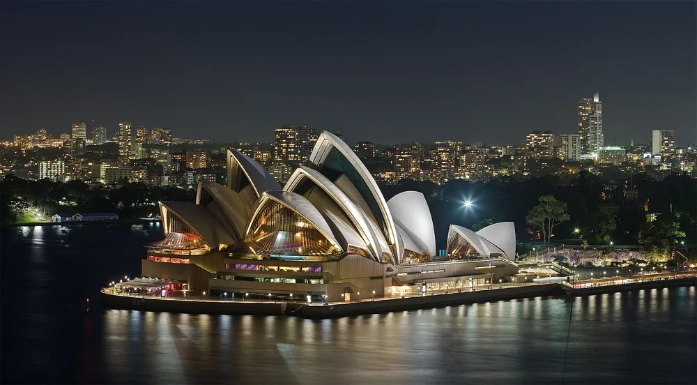 The Sydney Opera House on the harbour
