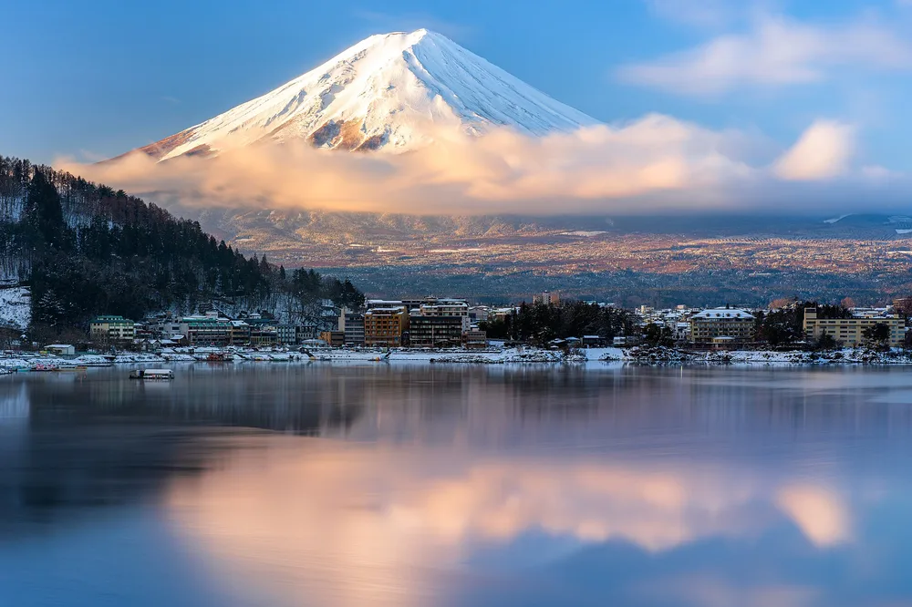 Mount Fuji seen from a distance