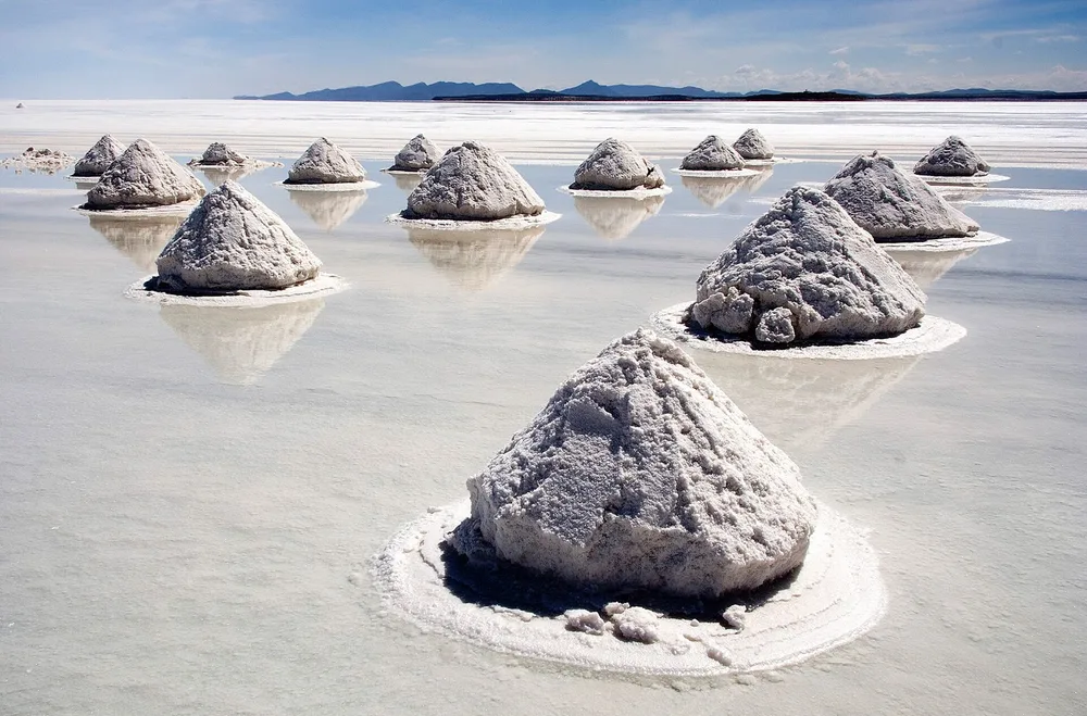 The salt flats of Salar de Uyuni