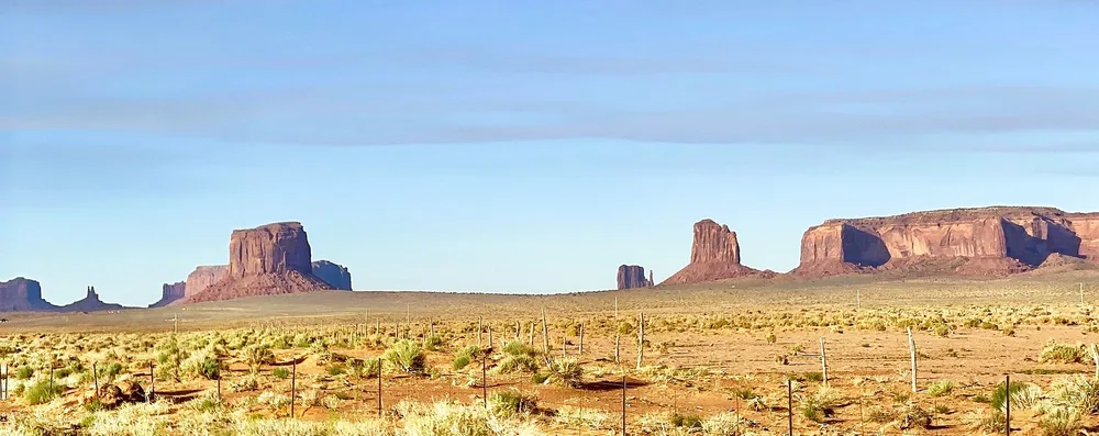 Sandstone buttes in Monument Valley