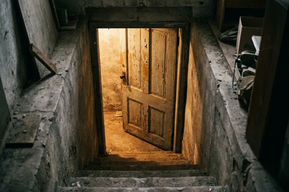 A basement door left ajar